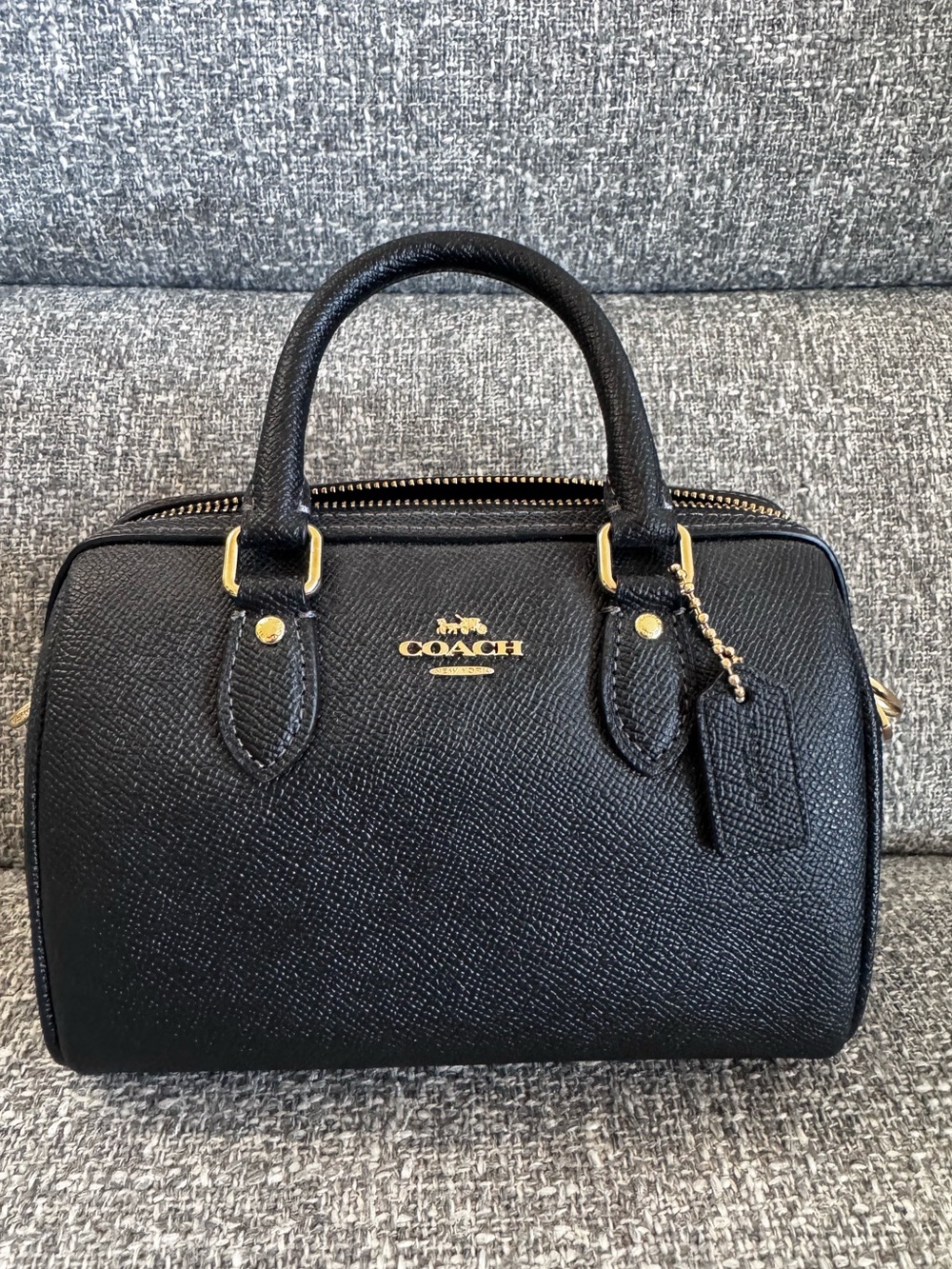 Coach Black Mini Leather Satchel with Gold Hardware - Picture 2 of 12